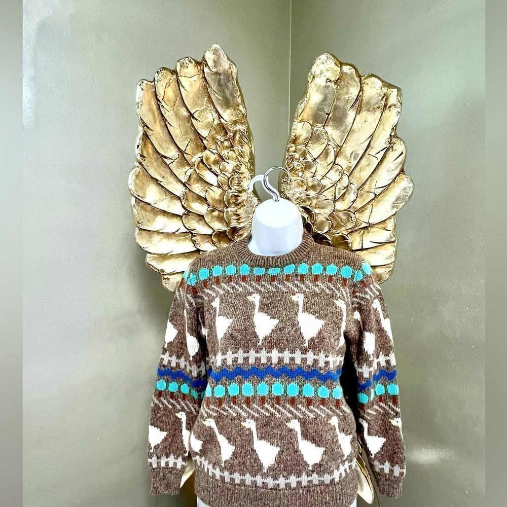 Awesome 80s Hot Jazz by Christina Wool Vintage Geese Sweater